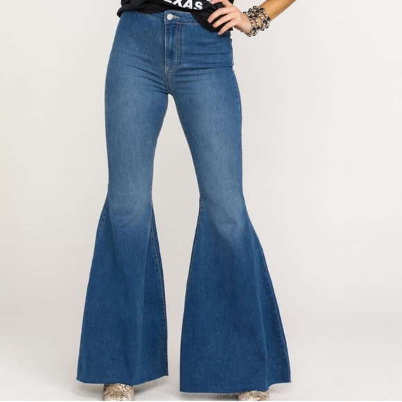 Free People Denim Flare Jeans - Picture 2 of 15